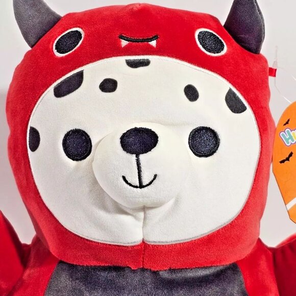 Squishmallow KellyToy Hug Mees Dustin Dalmation Dog Devil Horns 16" Plush 48-2 - Picture 3 of 8